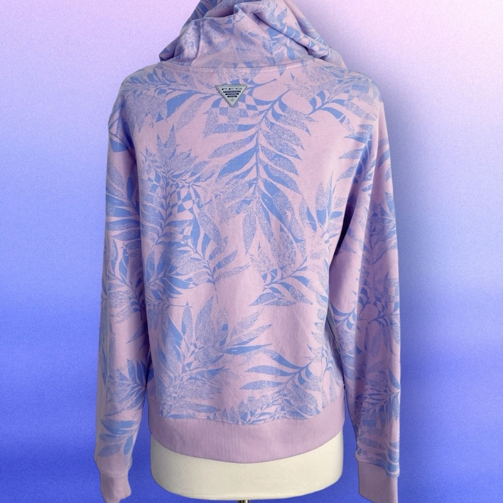 Columbia Women's Slack Water PFG French Terry Hoodie Purple Serenity/Palmetto S - Picture 8 of 12